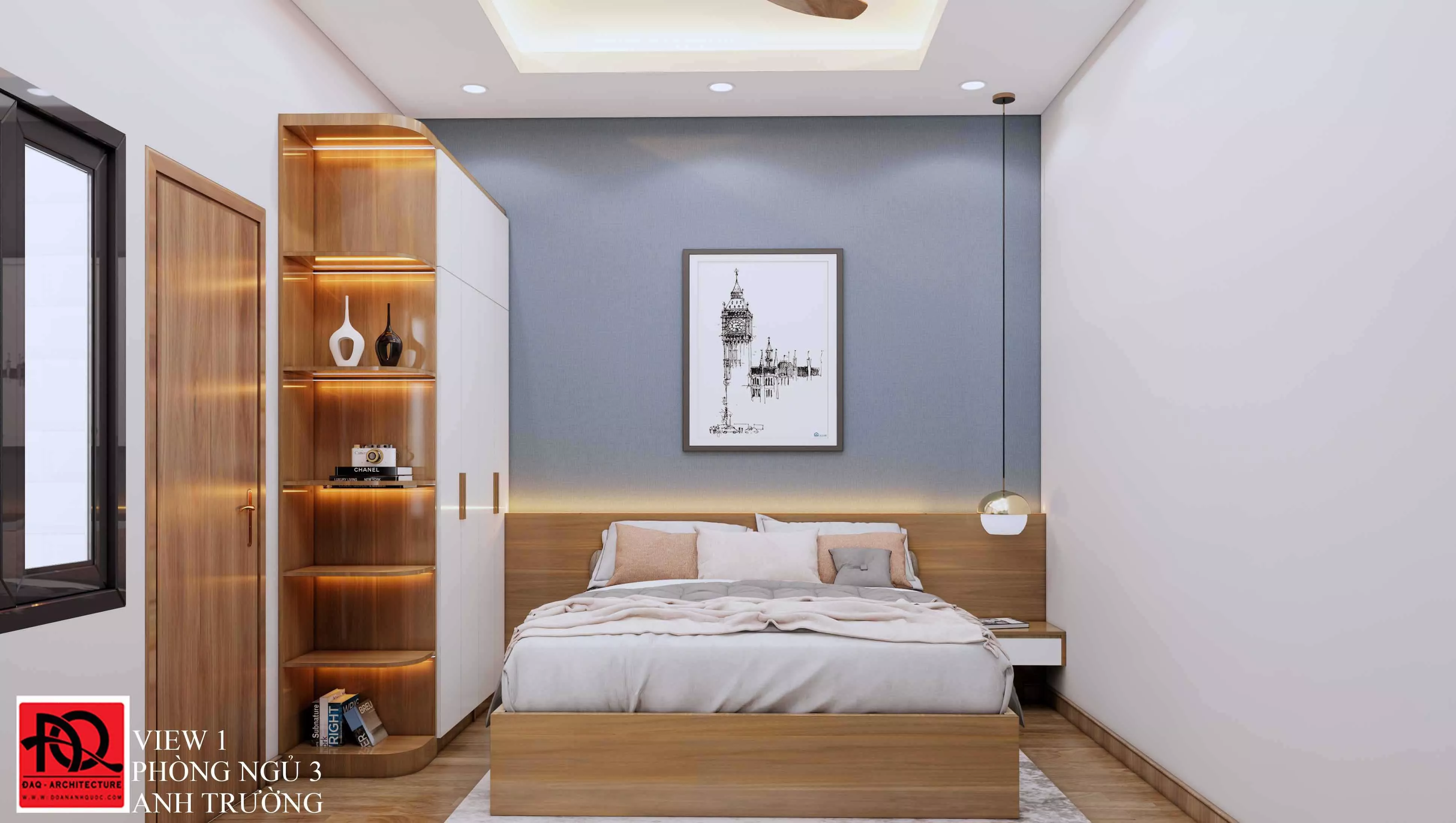 Xây nhà trọn gói Phan Thiết nhà phố đơn giản hiện đại 5x14m 800 triệu